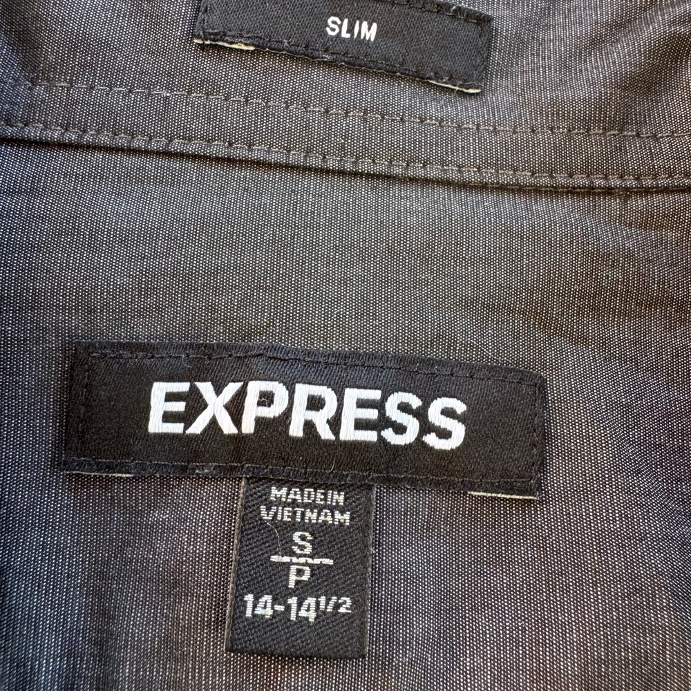 Express Charcoal Button Down Shirt - image 5